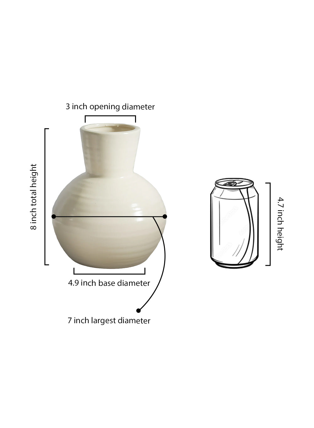 Pearl Ceramic Vase Collection