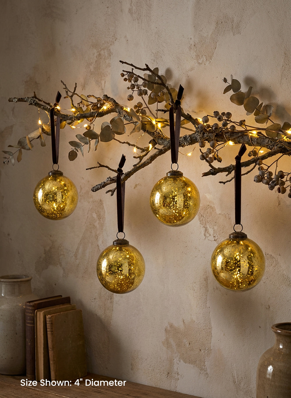 Antique Mercury Ornament Balls, Set of 4/32, in 5 Colors