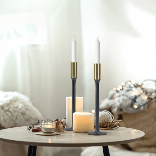 Dual-Tone Taper Candlestick Holders - Large (Single)