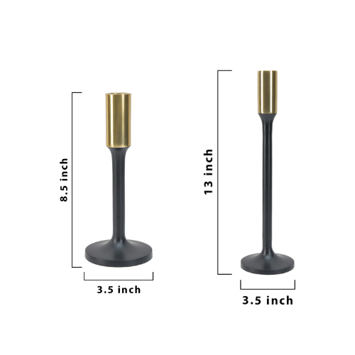 Dual-Tone Taper Candlestick Holders - Large (Single)
