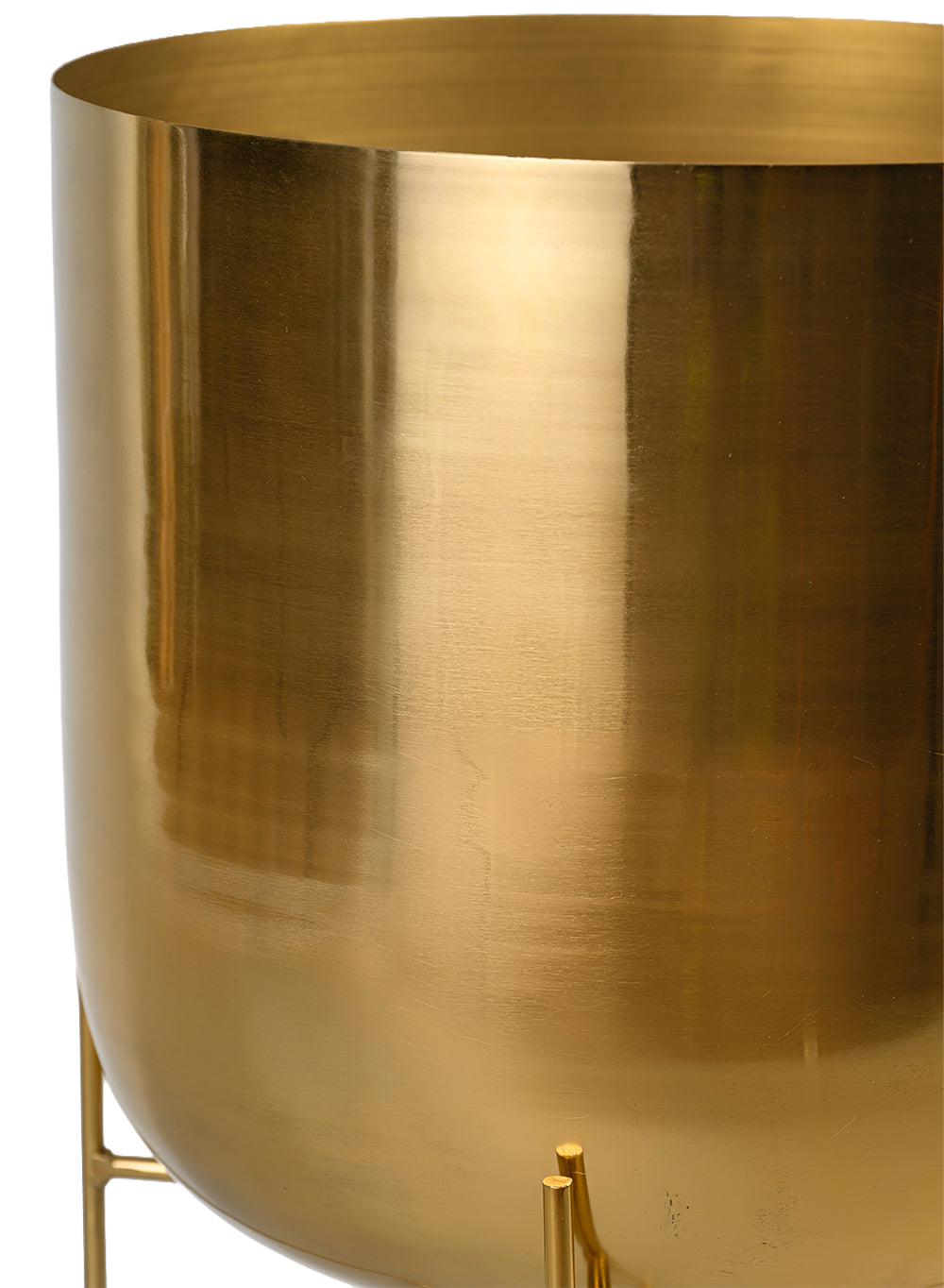 Gold Planter with Detachable Metal Stand, in 4 Sizes