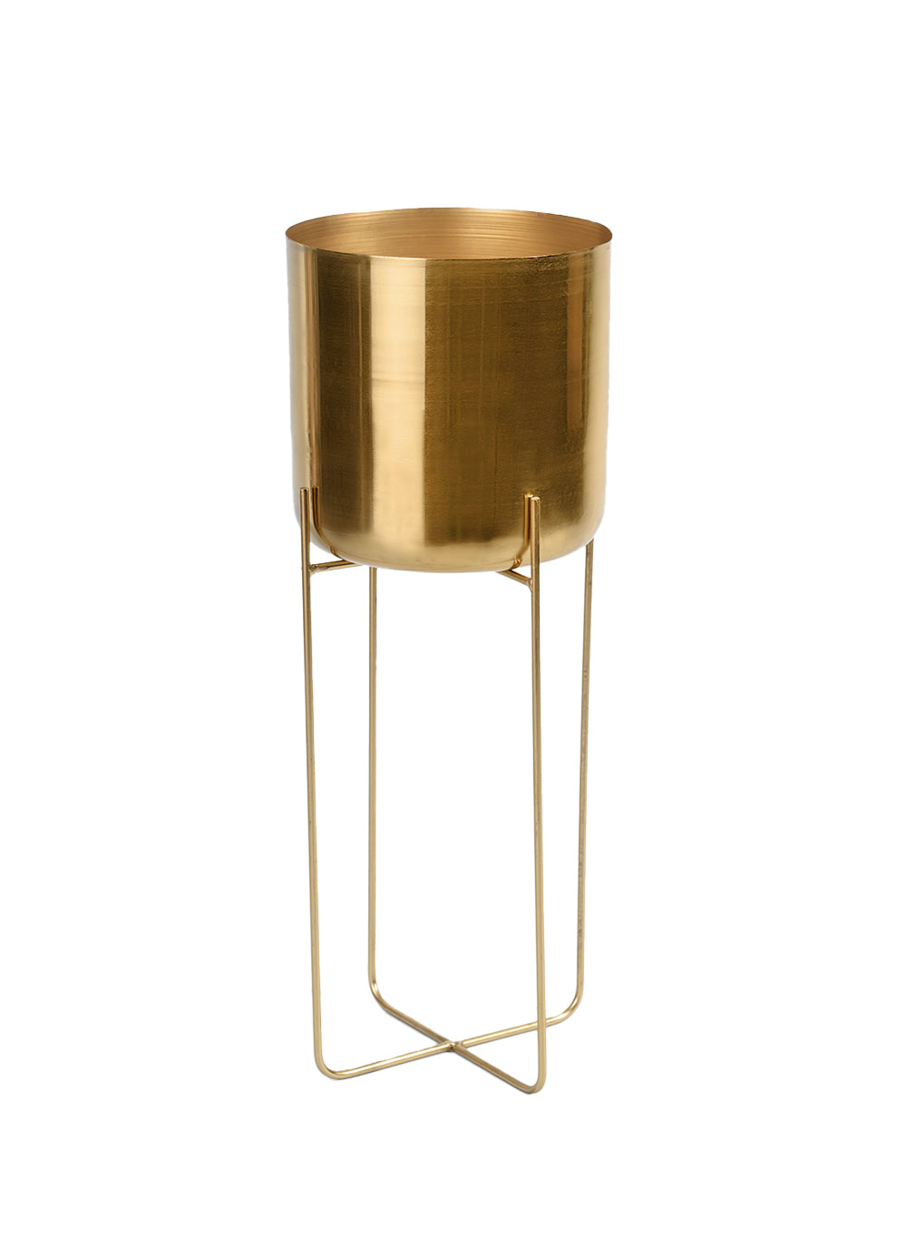 Gold Planter with Detachable Metal Stand, in 4 Sizes