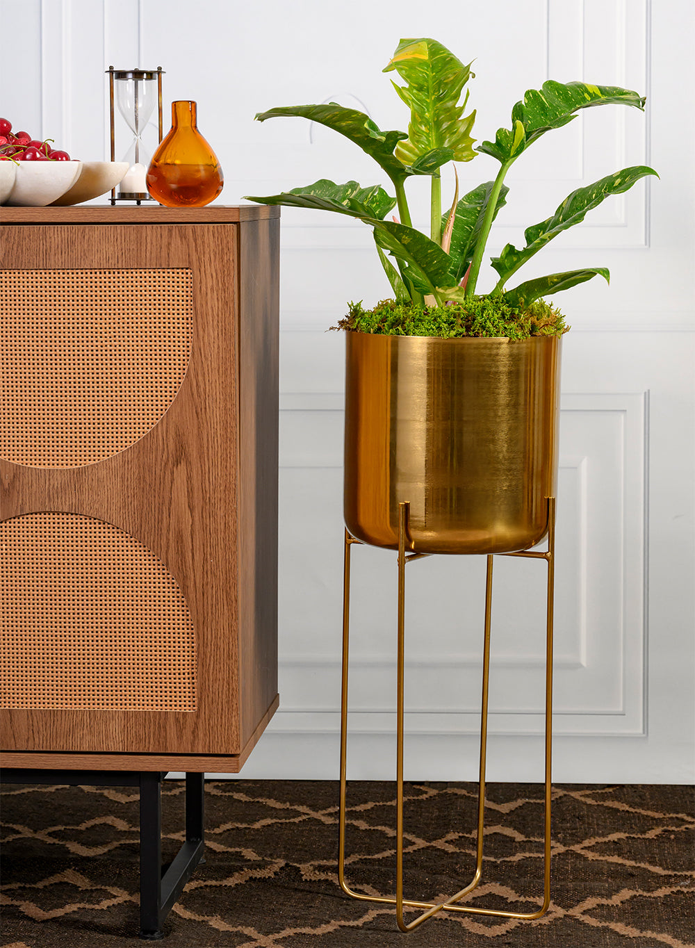 Gold Planter with Detachable Metal Stand, in 4 Sizes