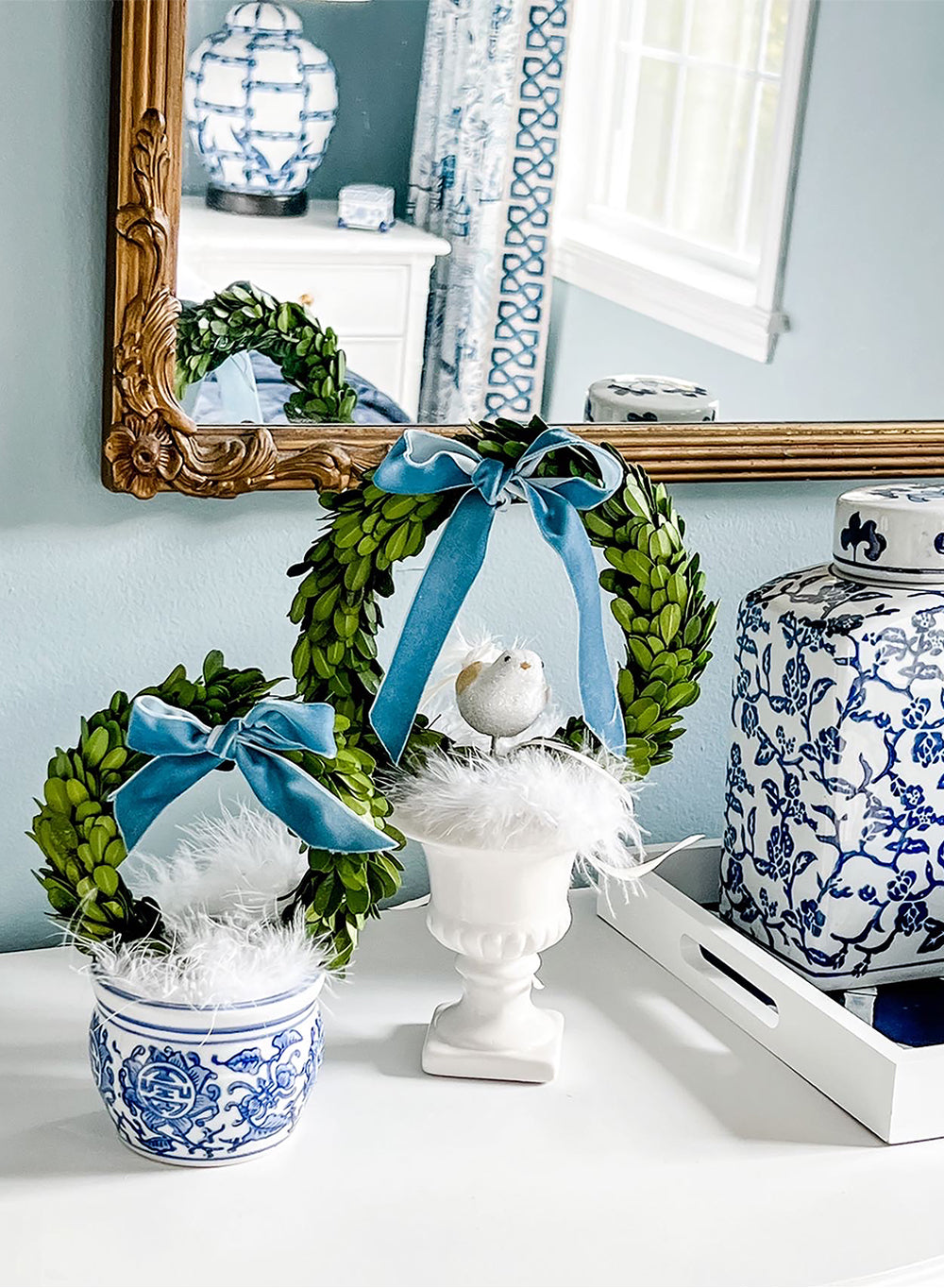 Preserved Boxwood Wreaths & Garland, In Various Sizes