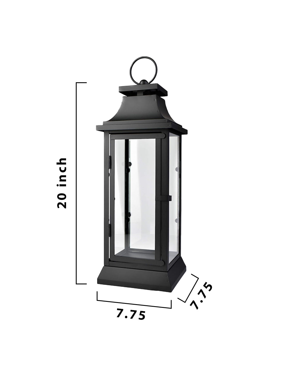 Classic Black/ White Hurricane Lantern, in 3 sizes