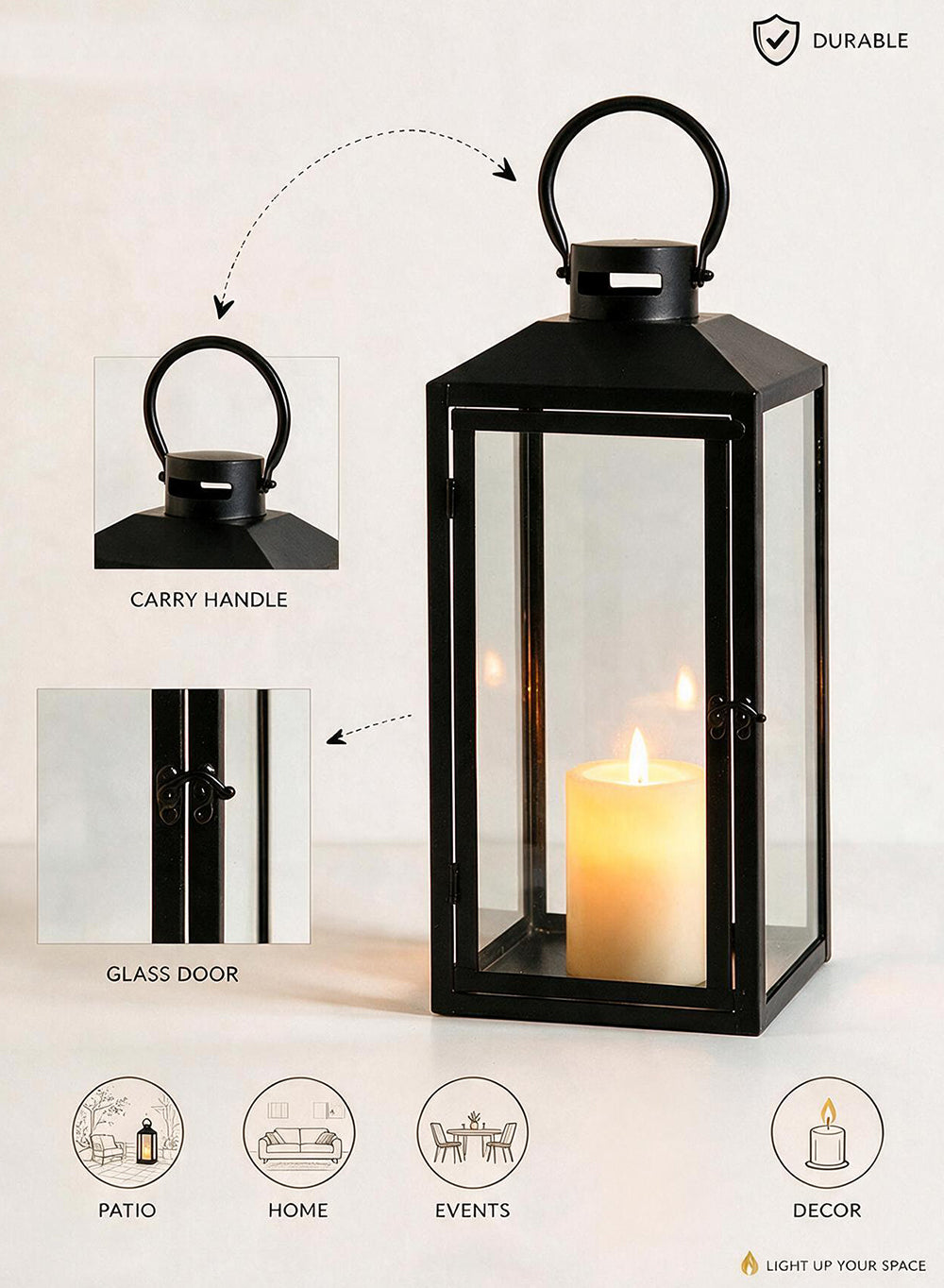 Fairmont Black Metal Lantern Collection