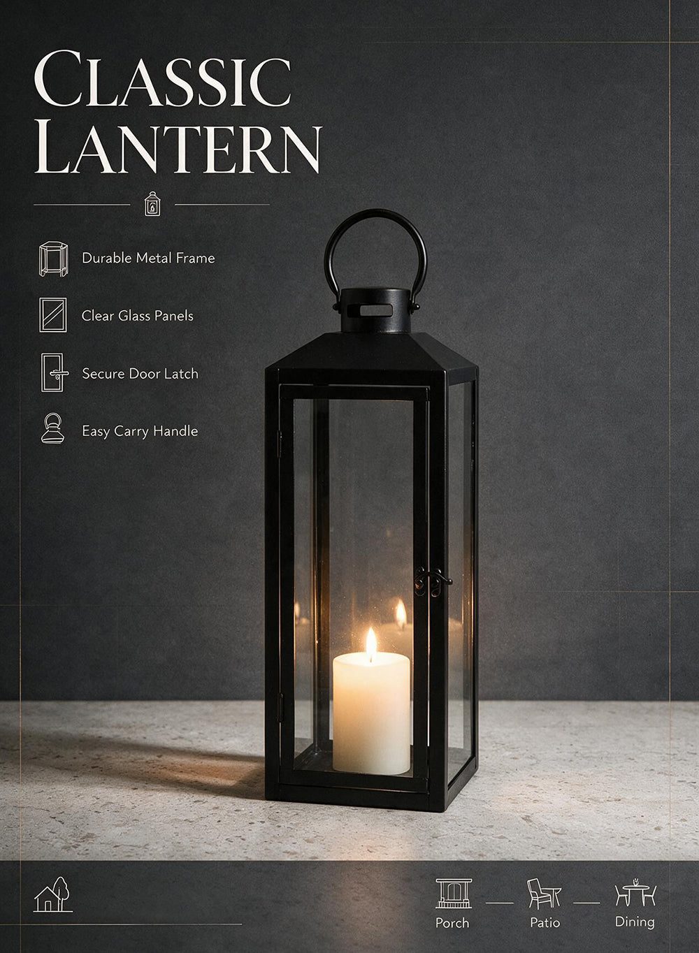 Fairmont Black Metal Lantern Collection
