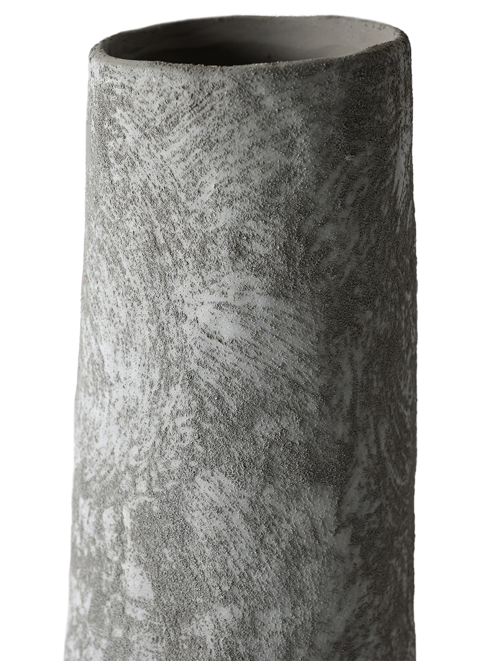 Stone Textured Gray Ceramic Vase, Available in 2 Sizes