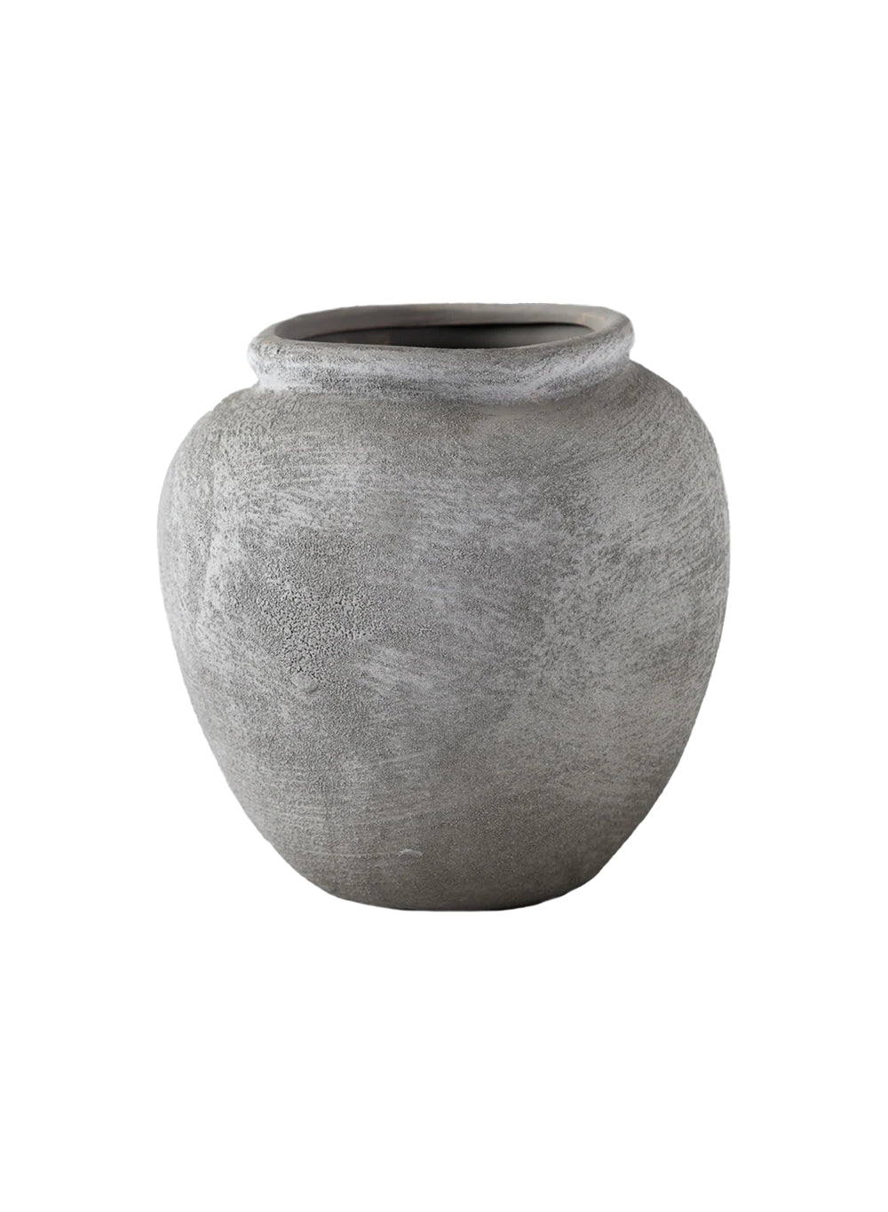 Gray Stone-Textured Ceramic Vase Collection