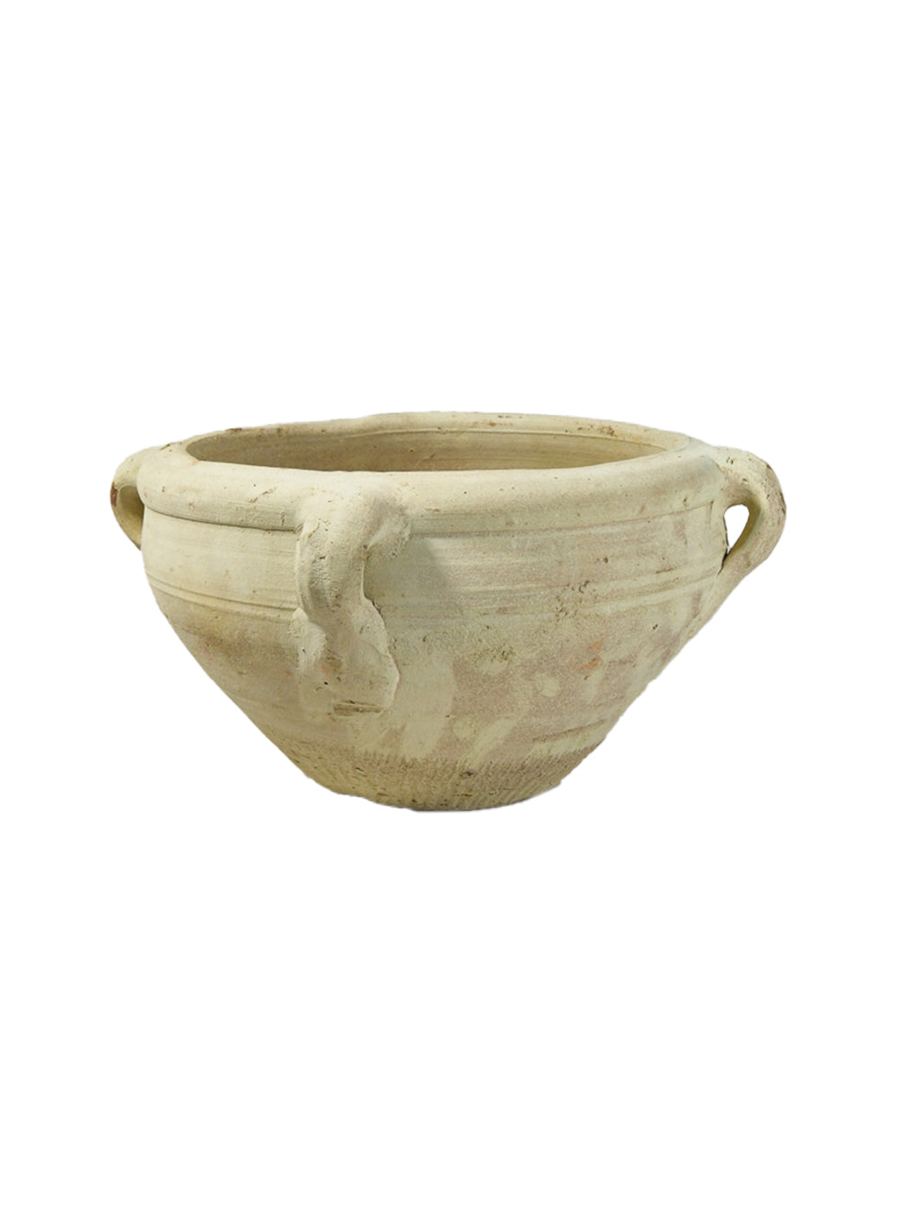 Antique Terracotta Clay Ceramic Pottery Bowl, 10" Diameter & 5" Tall