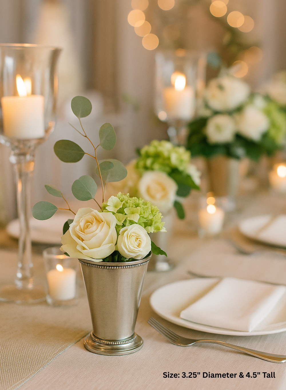 Silver Plated Julep Cup Vase, Available in 5 Sizes