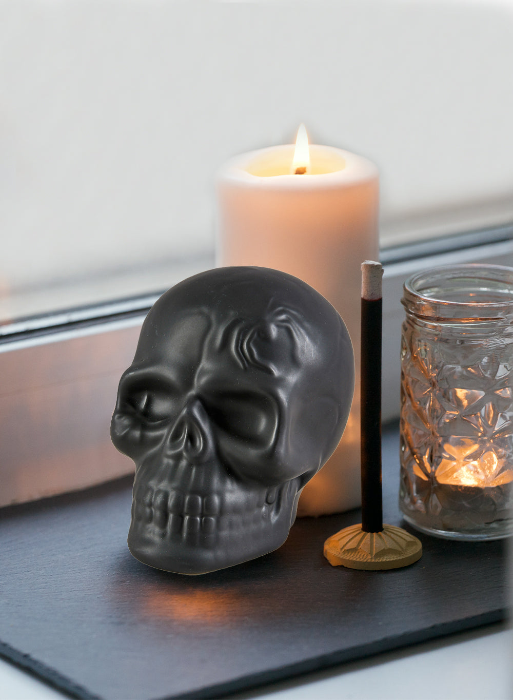 Porcelain Decorative Skull, in 2 Colors