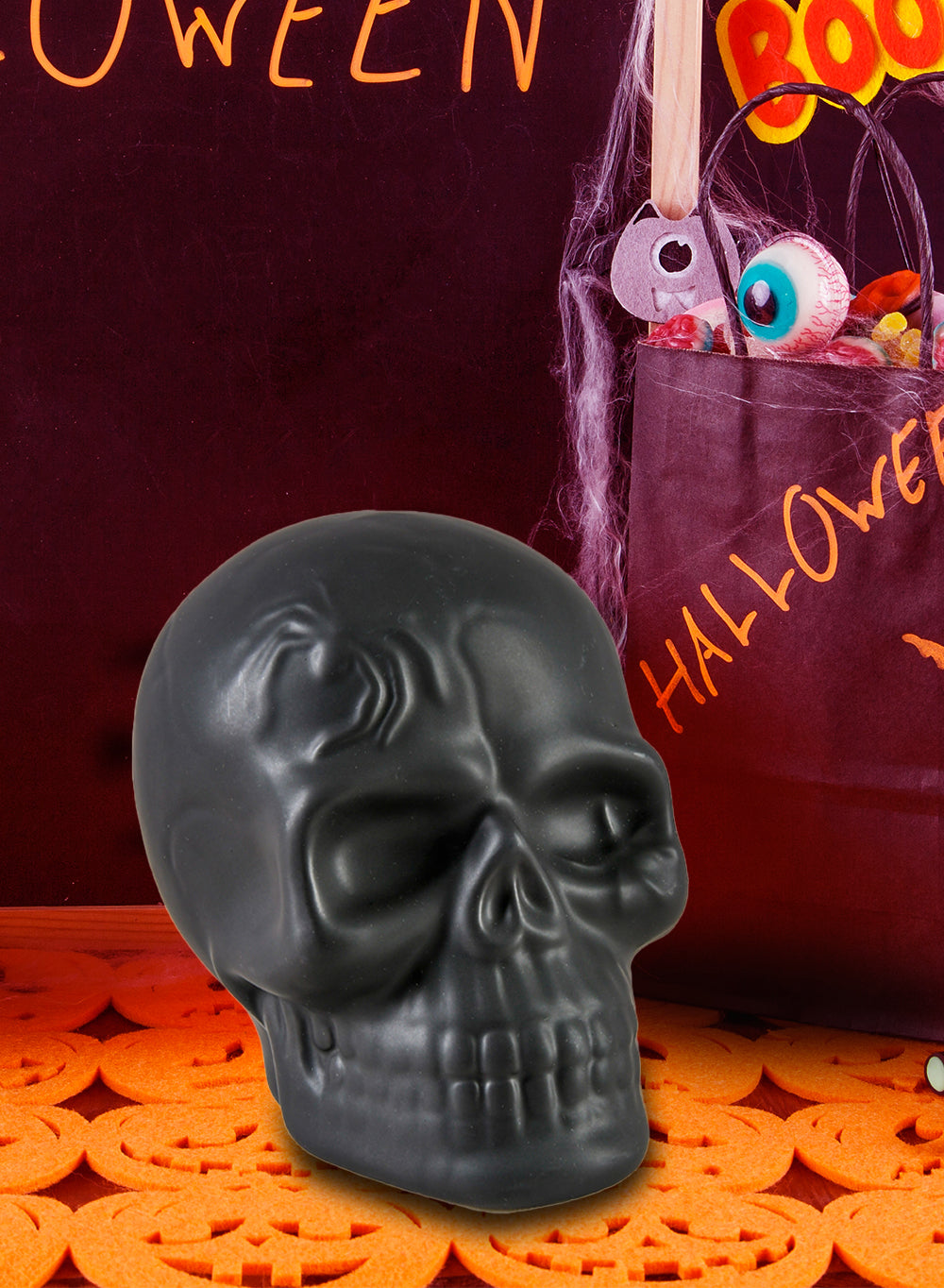 Porcelain Decorative Skull, in 2 Colors
