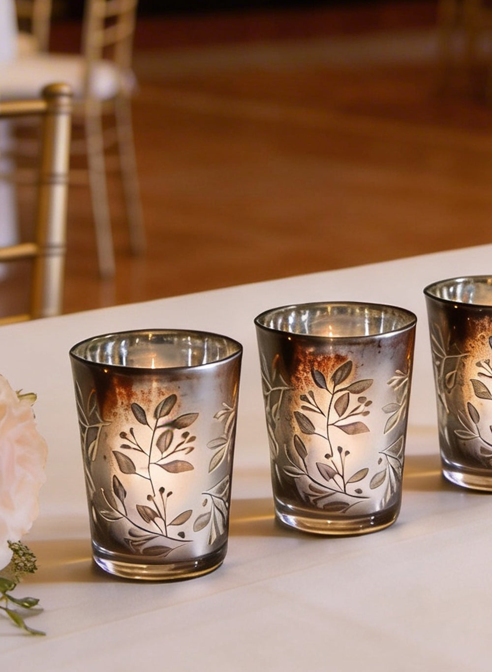 Rose Gold Mercury Glass Holder Collection