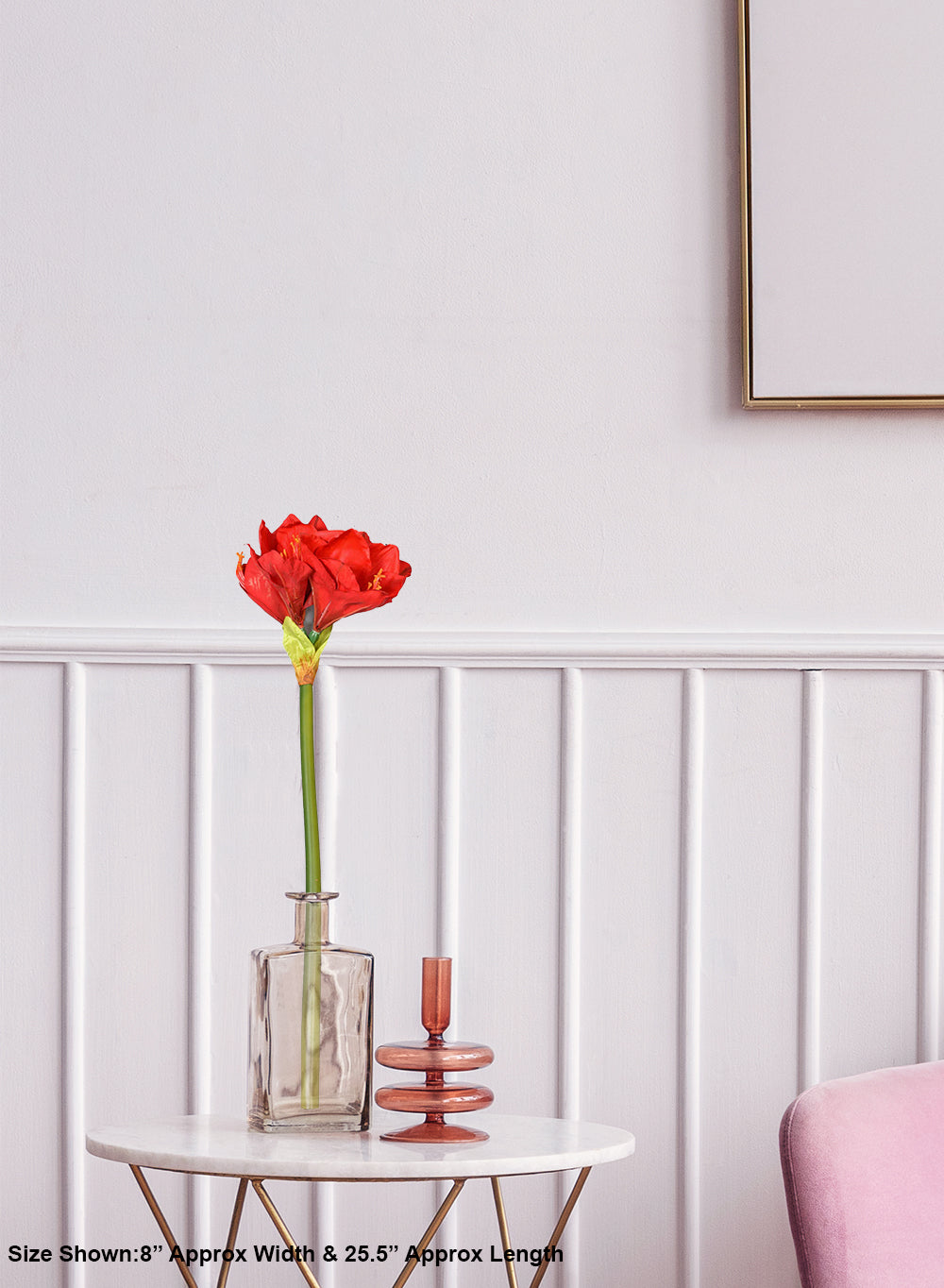 25.5" Lifelike Amaryllis Flower Stem, Pack of 12