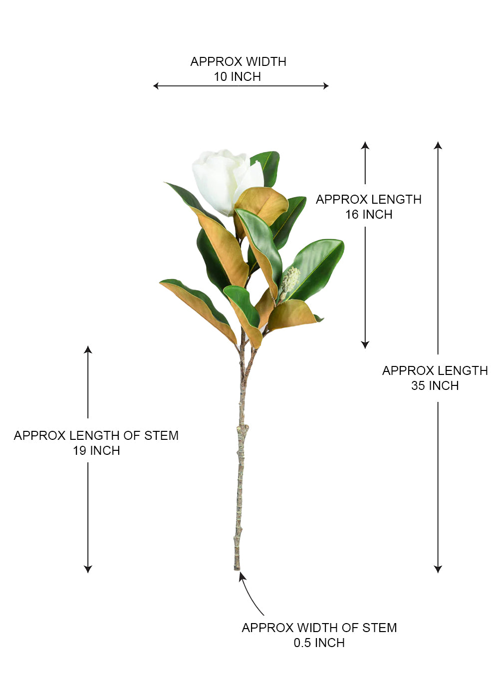 Real Touch Magnolia Stem, Pack of 6