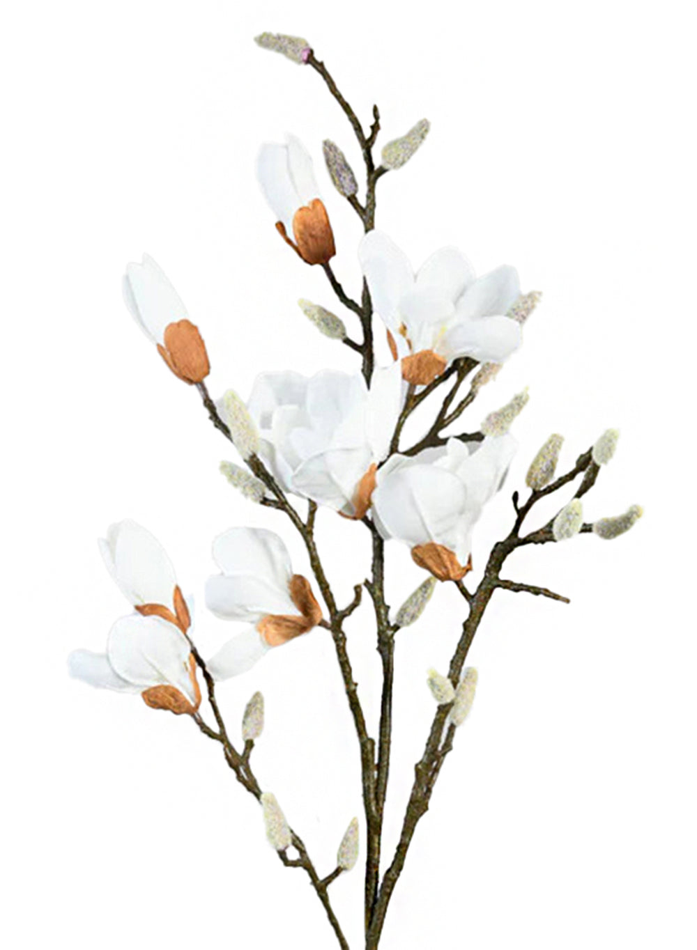 47" Lifelike White Magnolia Stem, Pack of 6