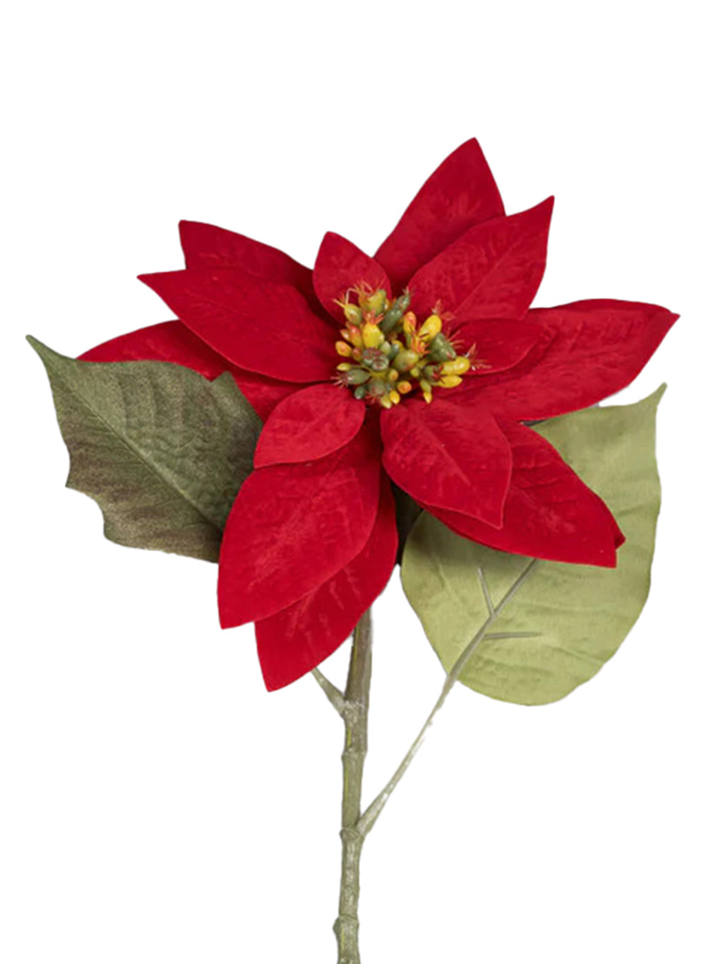 Lifelike Poinsettia Stems, Pack of 12
