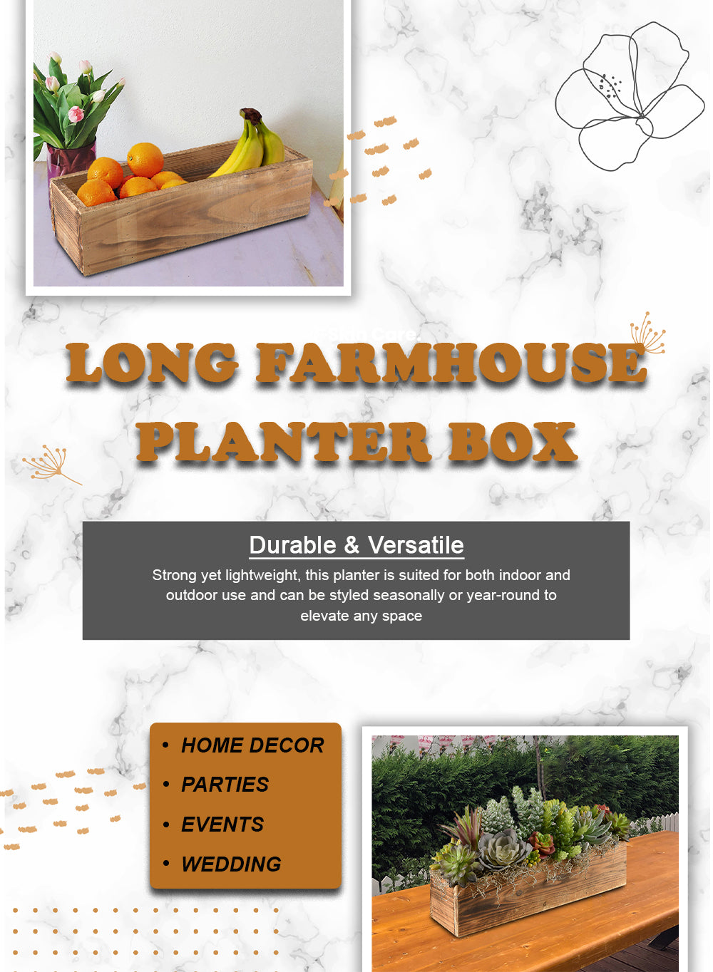 Everlyn Planter Box, Available in 4 Sizes