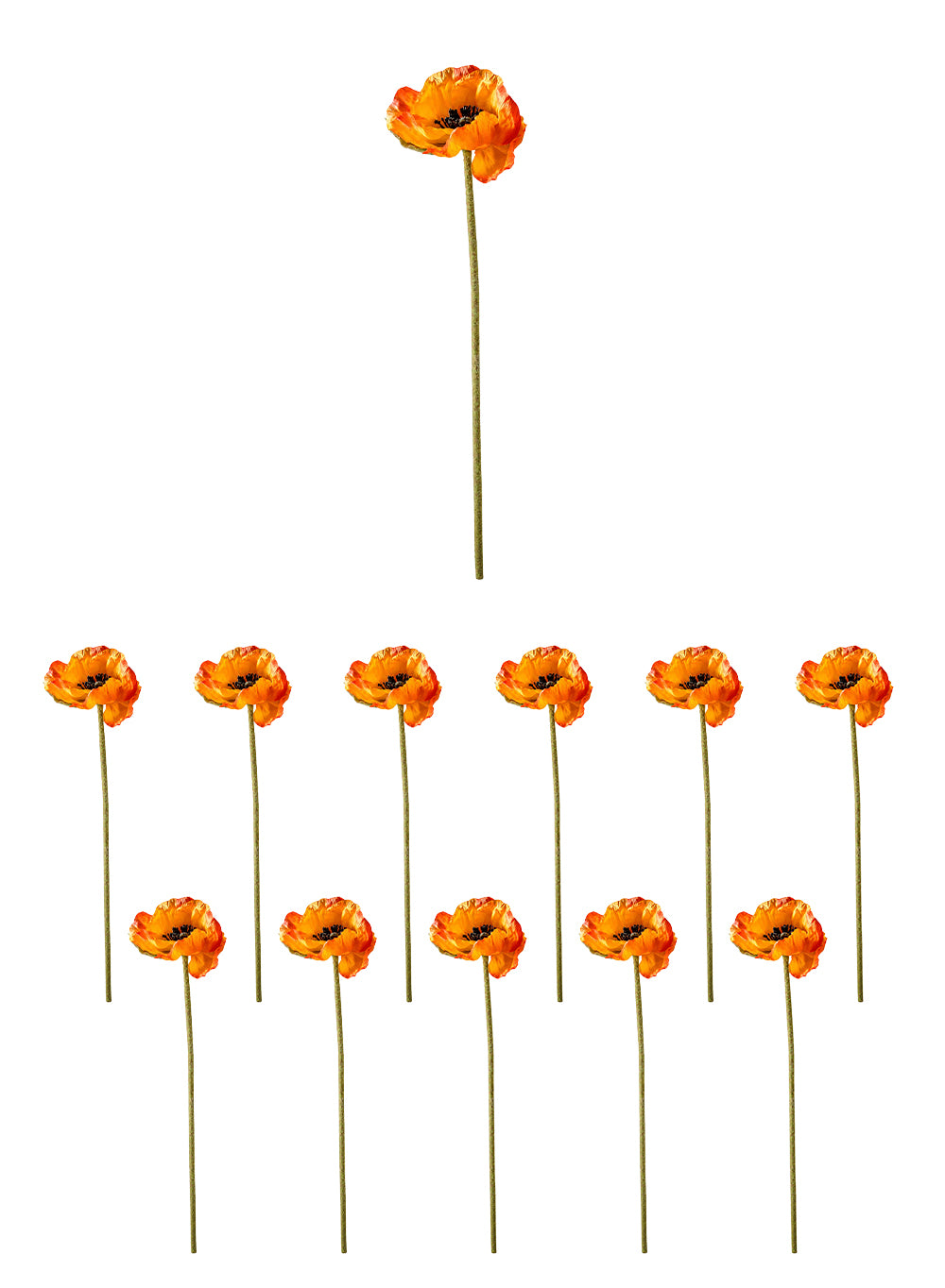 27" Artificial Poppy Stem Collection