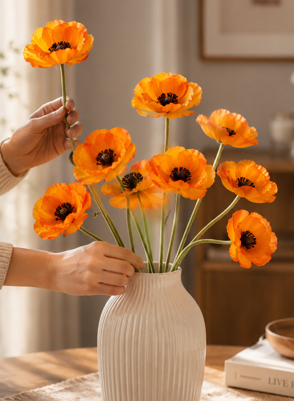 27" Artificial Poppy Stem Collection