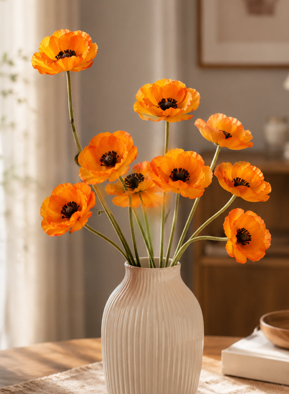 27" Artificial Poppy Stem Collection