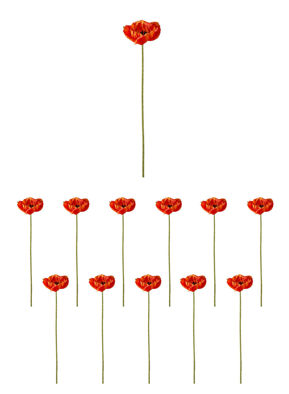 27" Artificial Poppy Stem Collection