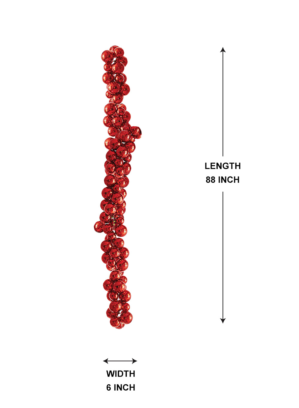 Plastic Bauble Garland, Available 3 Sizes