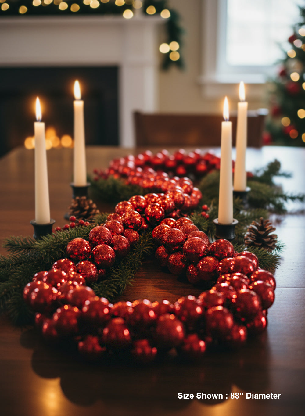 Plastic Bauble Garland, Available 3 Sizes