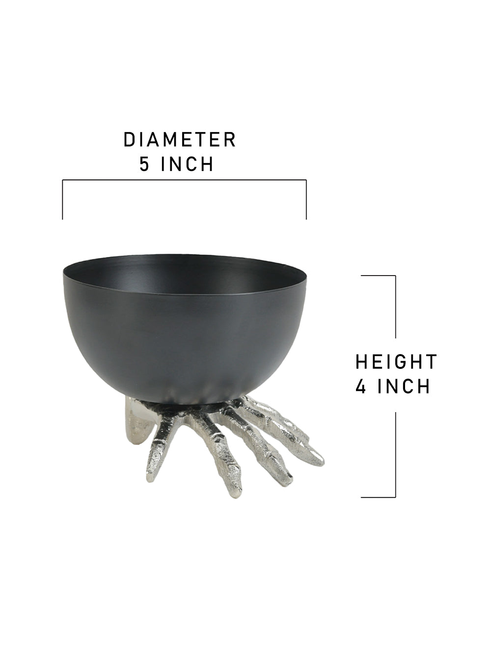 5" Spooky Skeleton Hand Bowl