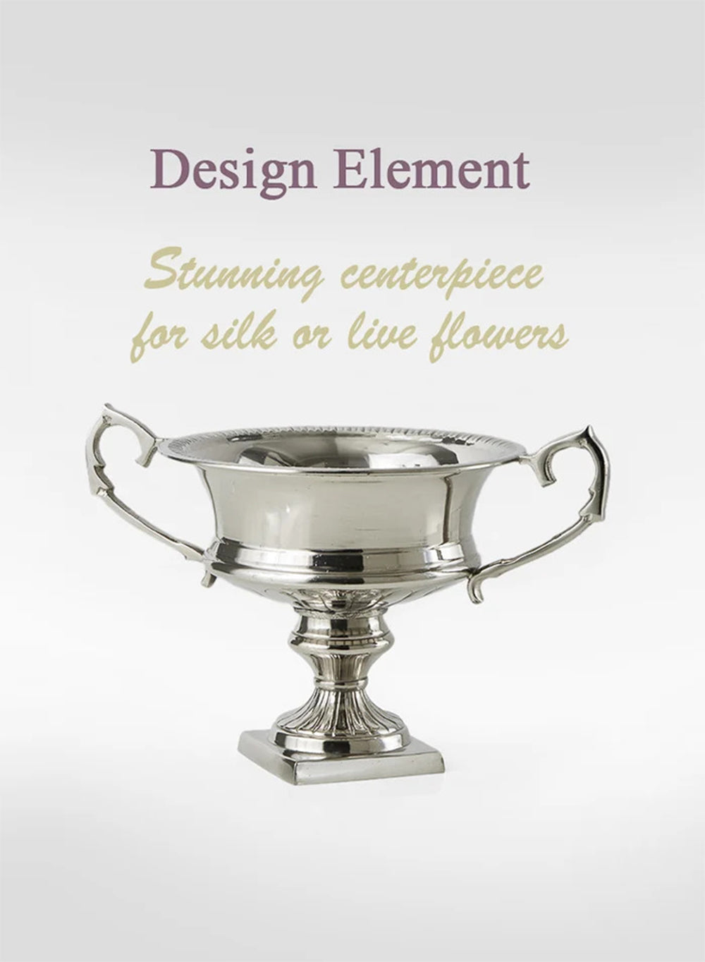 Silver Trophy Urn Vase with Handles Collection