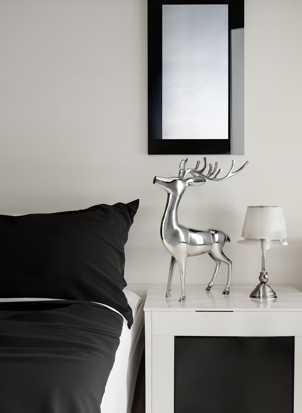 Reindeer Statue, Christmas Deer, Reindeer Ornaments for Home Decor Accents, in 2 Colors