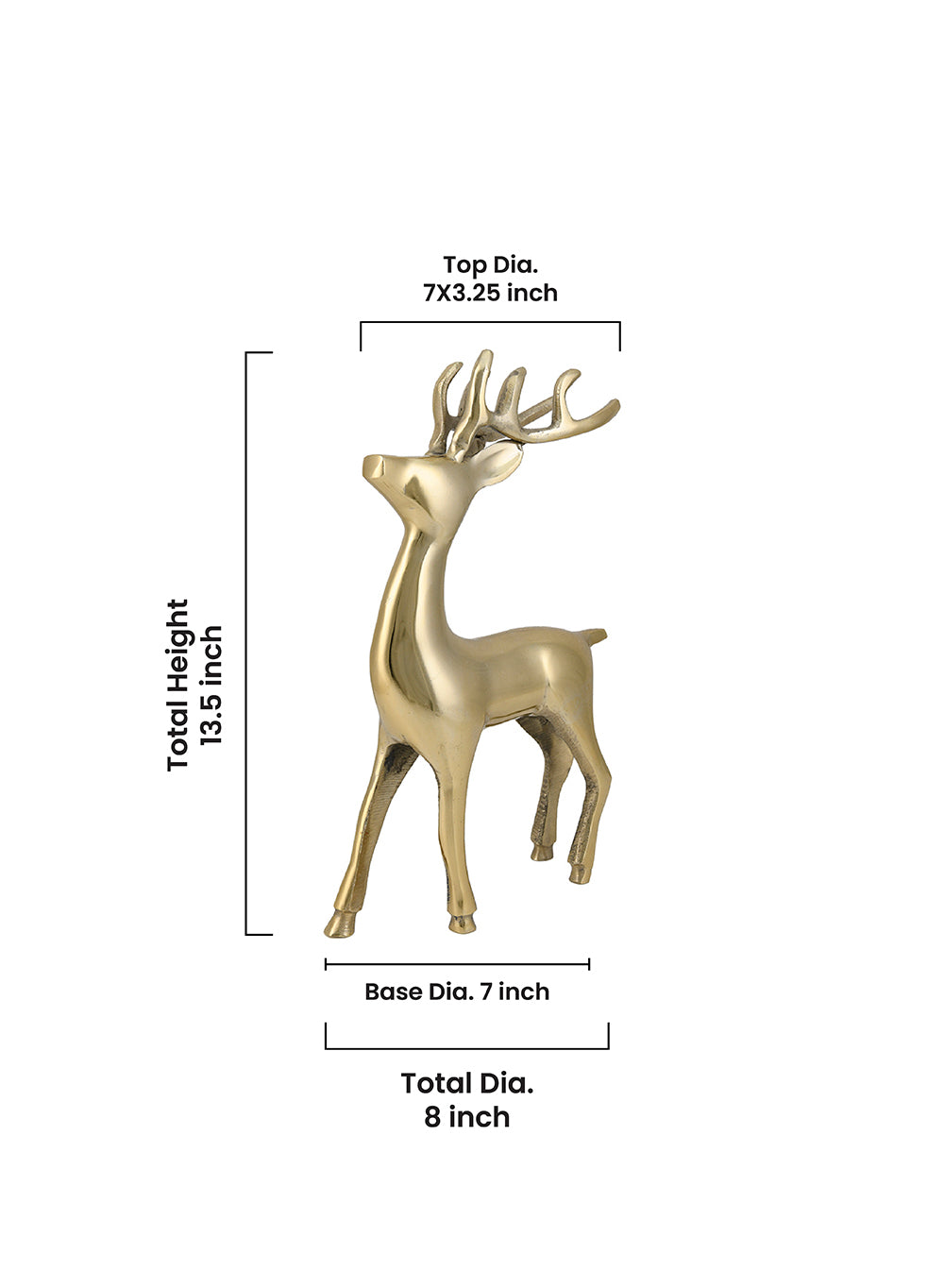 Reindeer Statue, Christmas Deer, Reindeer Ornaments for Home Decor Accents, in 2 Colors