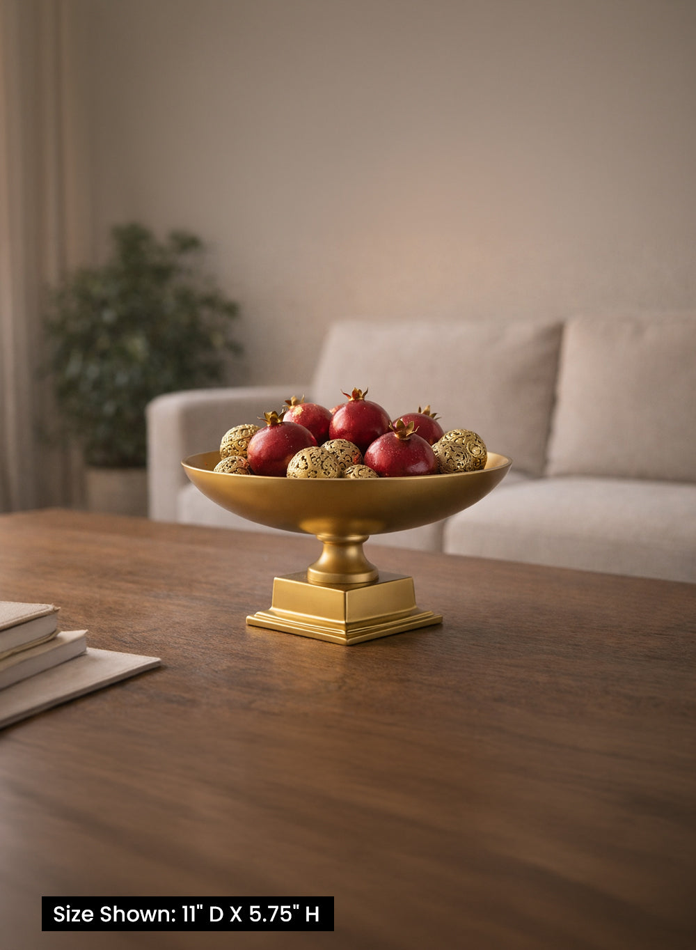 Gold Pedestal Urn Vase and Bowl Collection