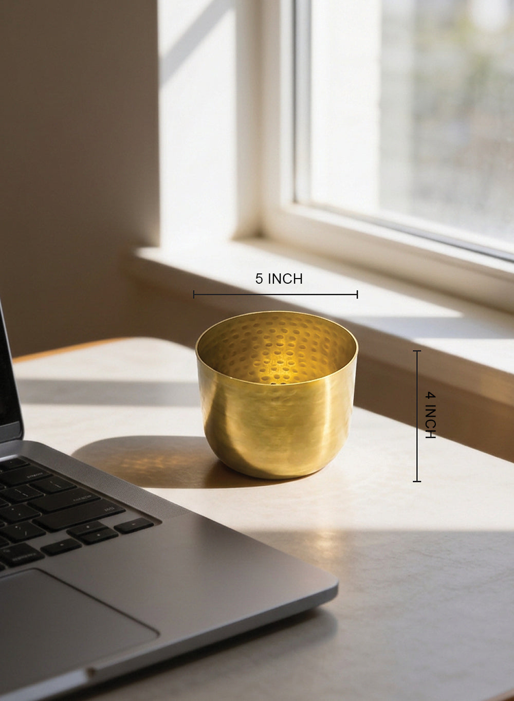 Antique Gold Hammered Pots Collection
