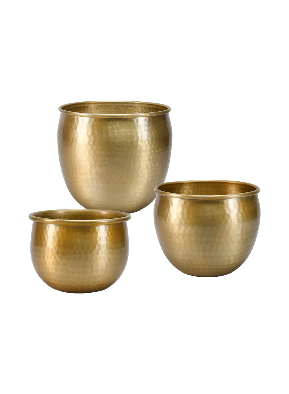 Gold Vintage Aluminum Cachepot Collection