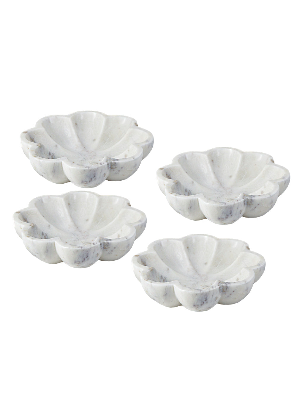 White Marble Collection, Bowl, Vase, Tray and Candle Holder