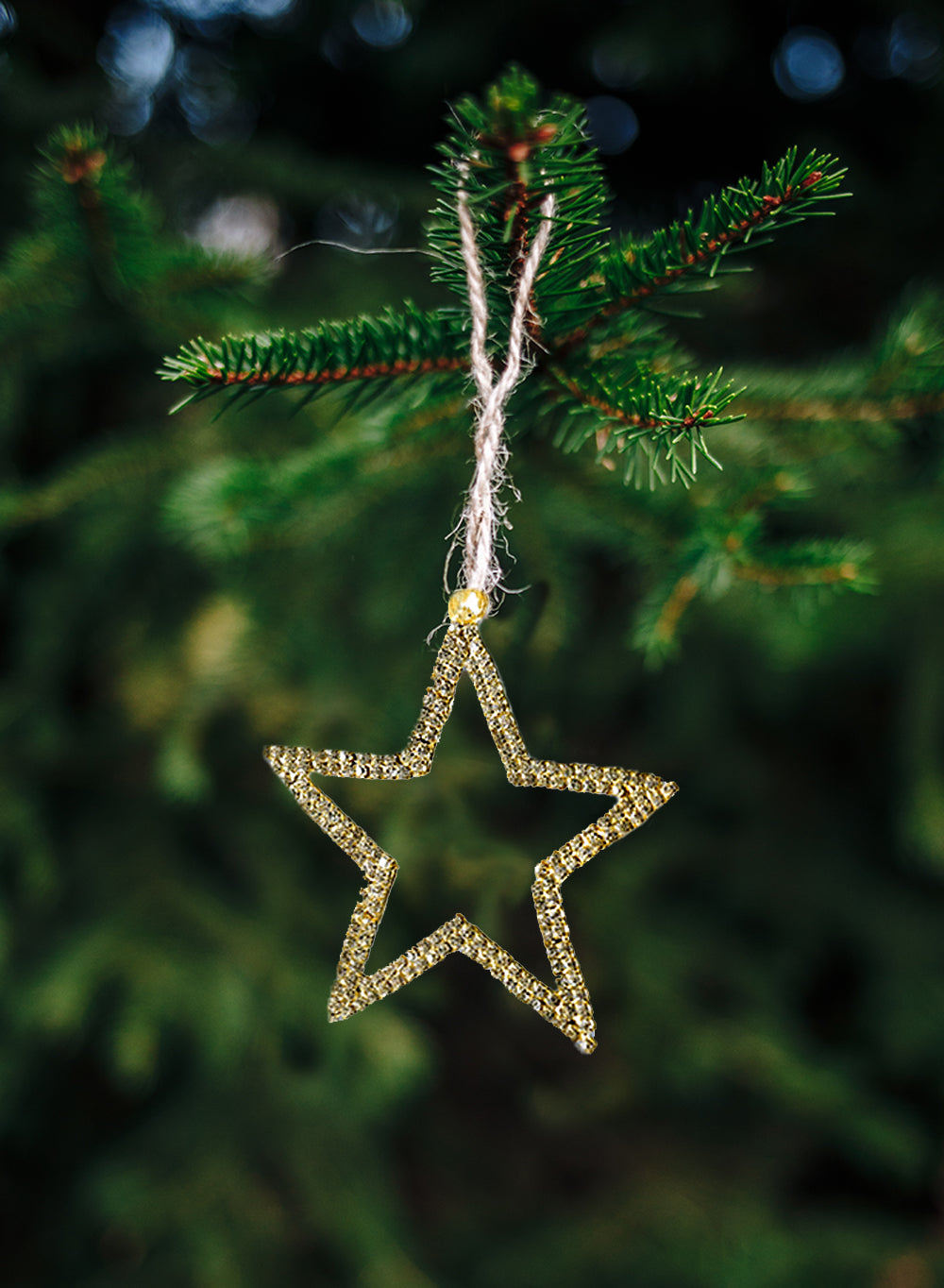 Rhinestone Studded Ornament, in 2 Colors & Shapes Set of 6