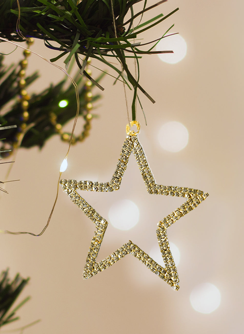 Rhinestone Studded Ornament, in 2 Colors & Shapes Set of 6