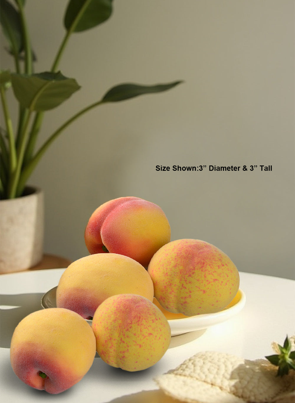 Faux Sweetblush Peach Picks, 3" Diameter & 3" Tall