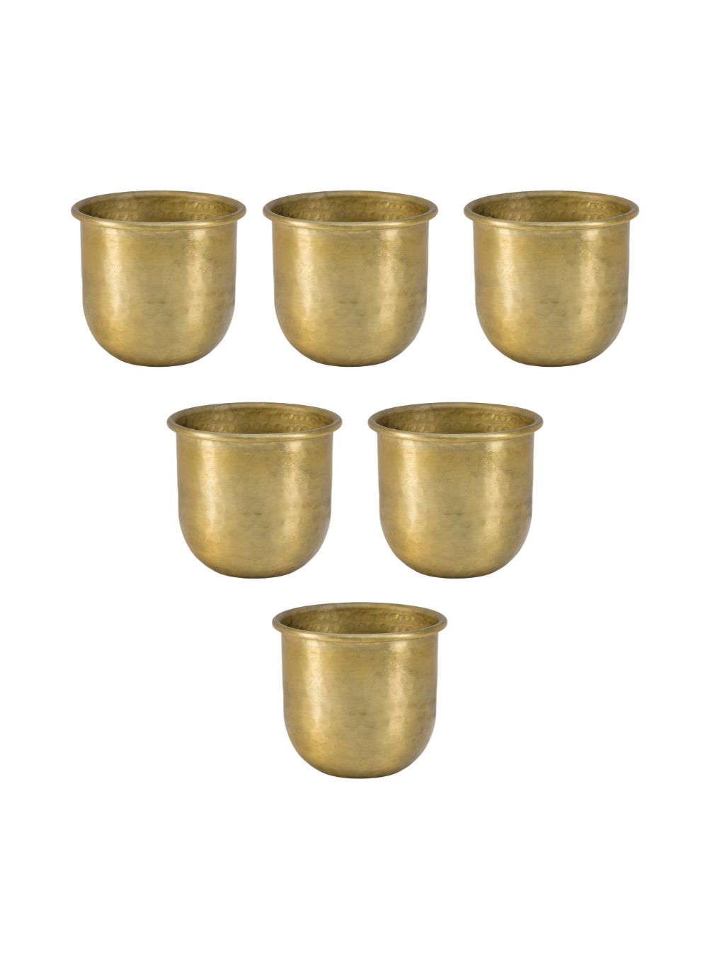 Antiqued Brass Vase-Simple Design with Curved Base Accent Piece,2 Sizes