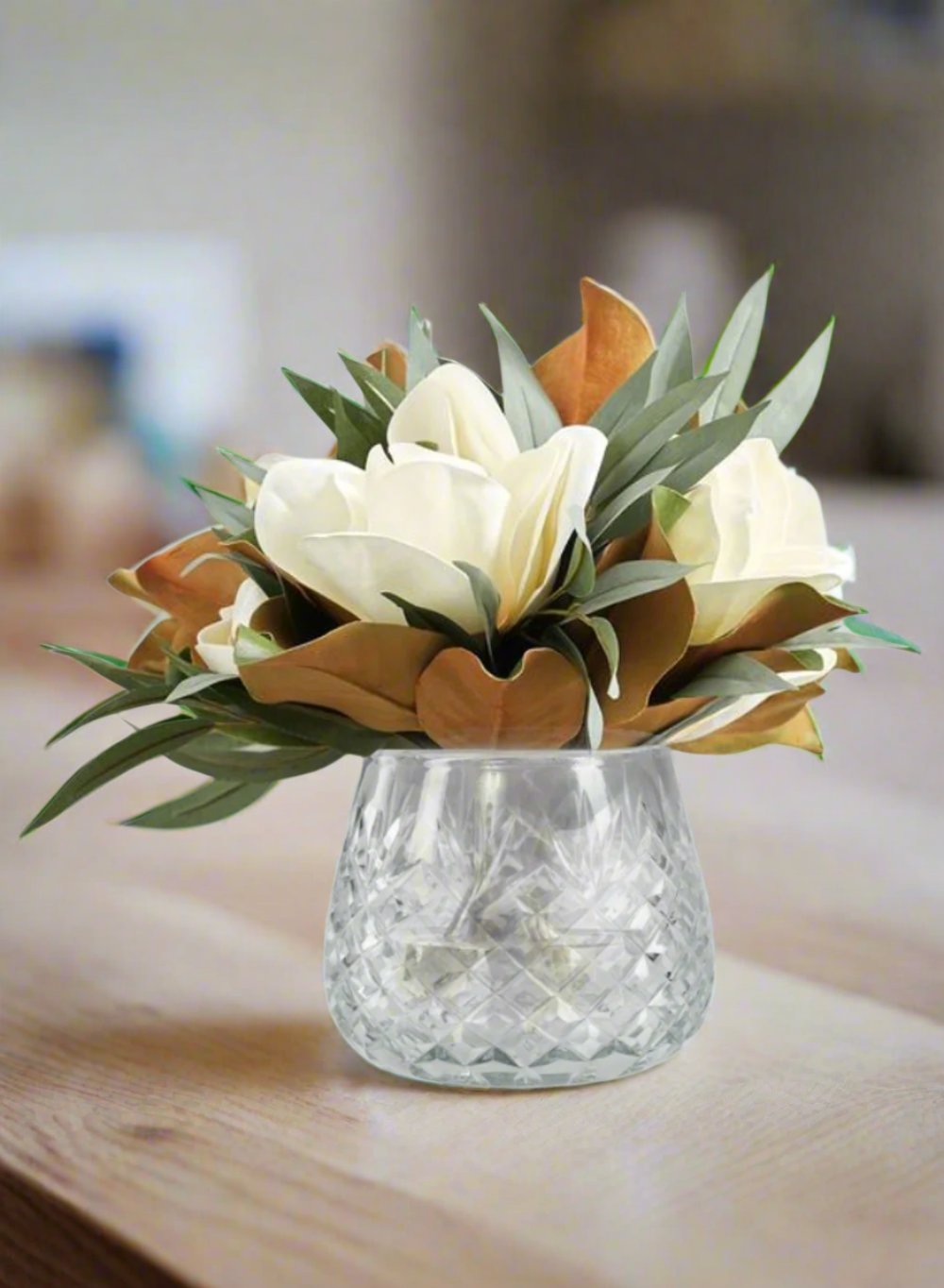 Diamond Cut Glass Vase, In 3 Shapes