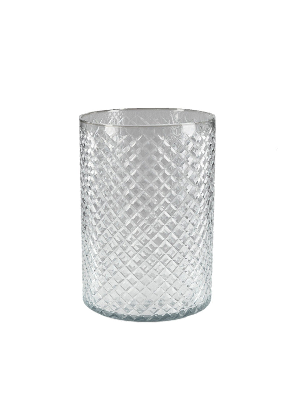 Diamond Cut Glass Vase, In 3 Shapes
