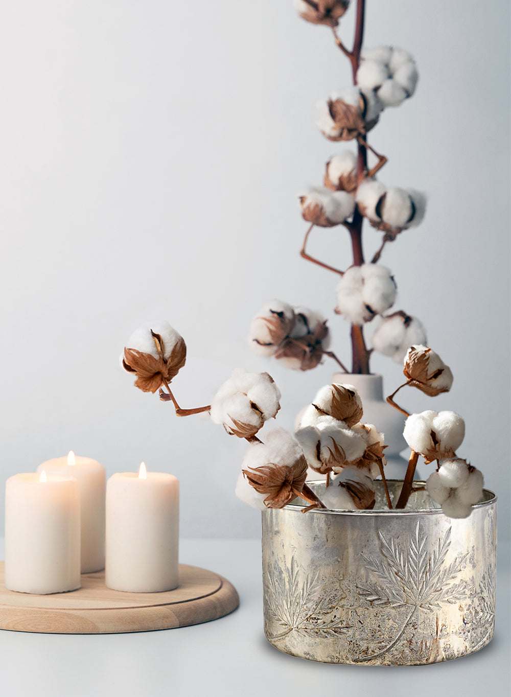 Glass Cylinder Vase, Available in 2 Colors & Sizes