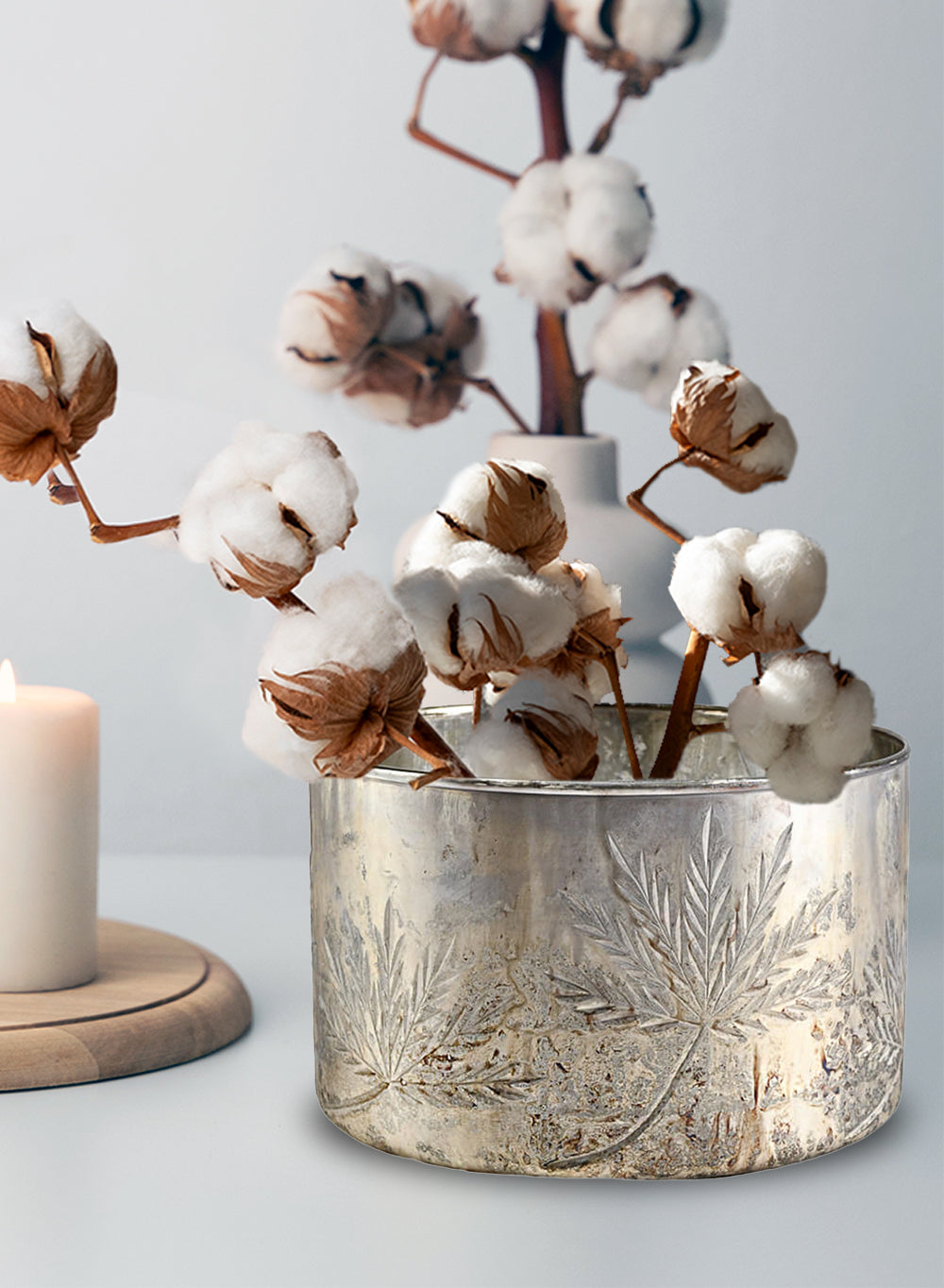 Glass Cylinder Vase, Available in 2 Colors & Sizes
