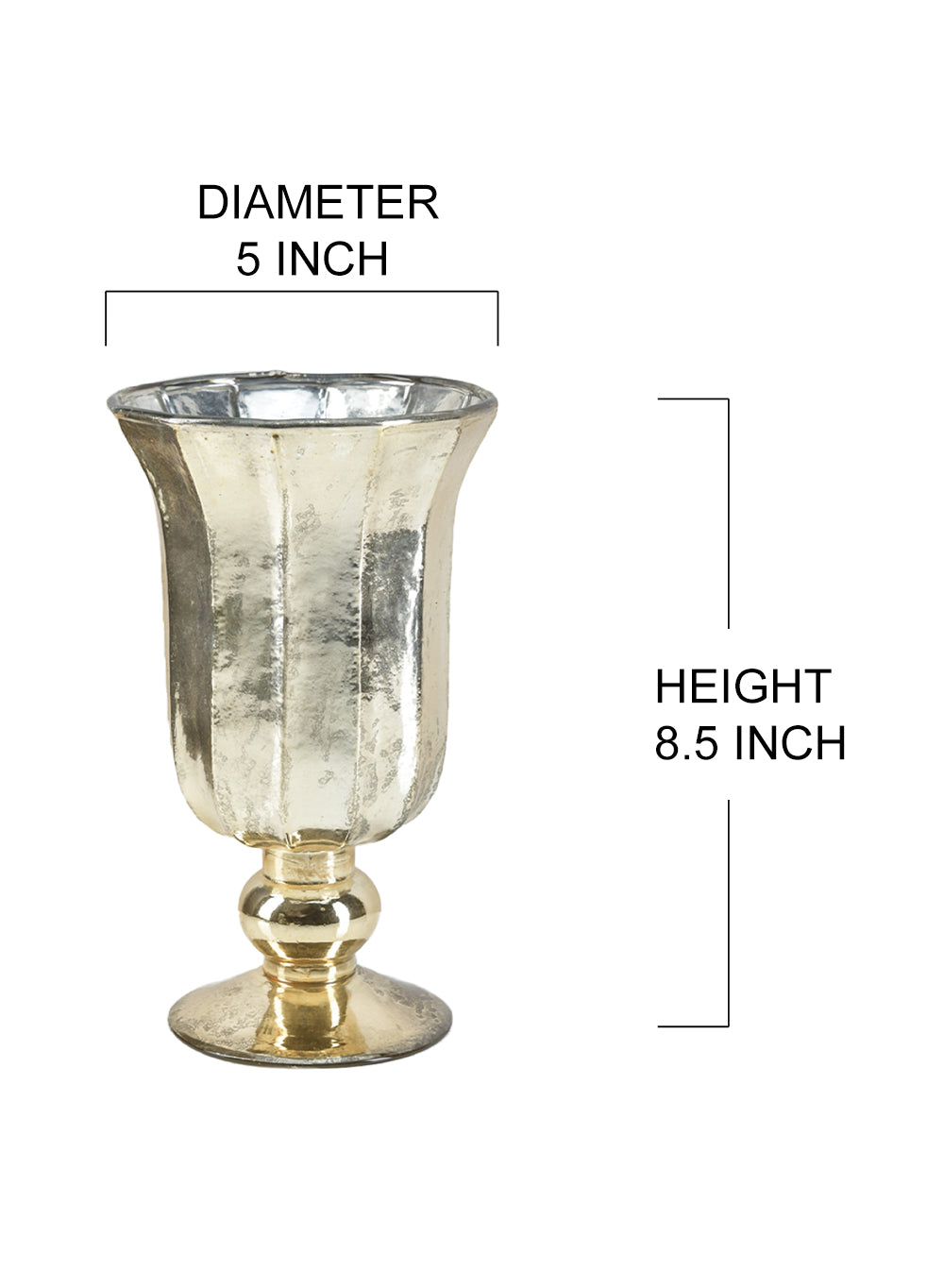 Serene Spaces Living Antique Vase for Flowers, Urn for Centerpieces, Weddings, Events