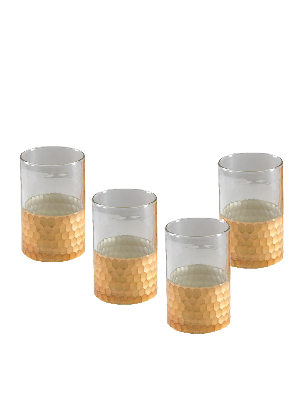 Aurelle Gold Glass Vase, Available in 2 Sizes