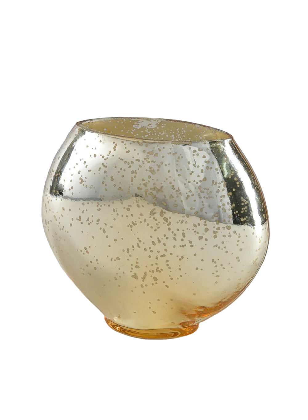 Celeste Antique Gold Vase, 6.5" Diameter & 5.5" Tall