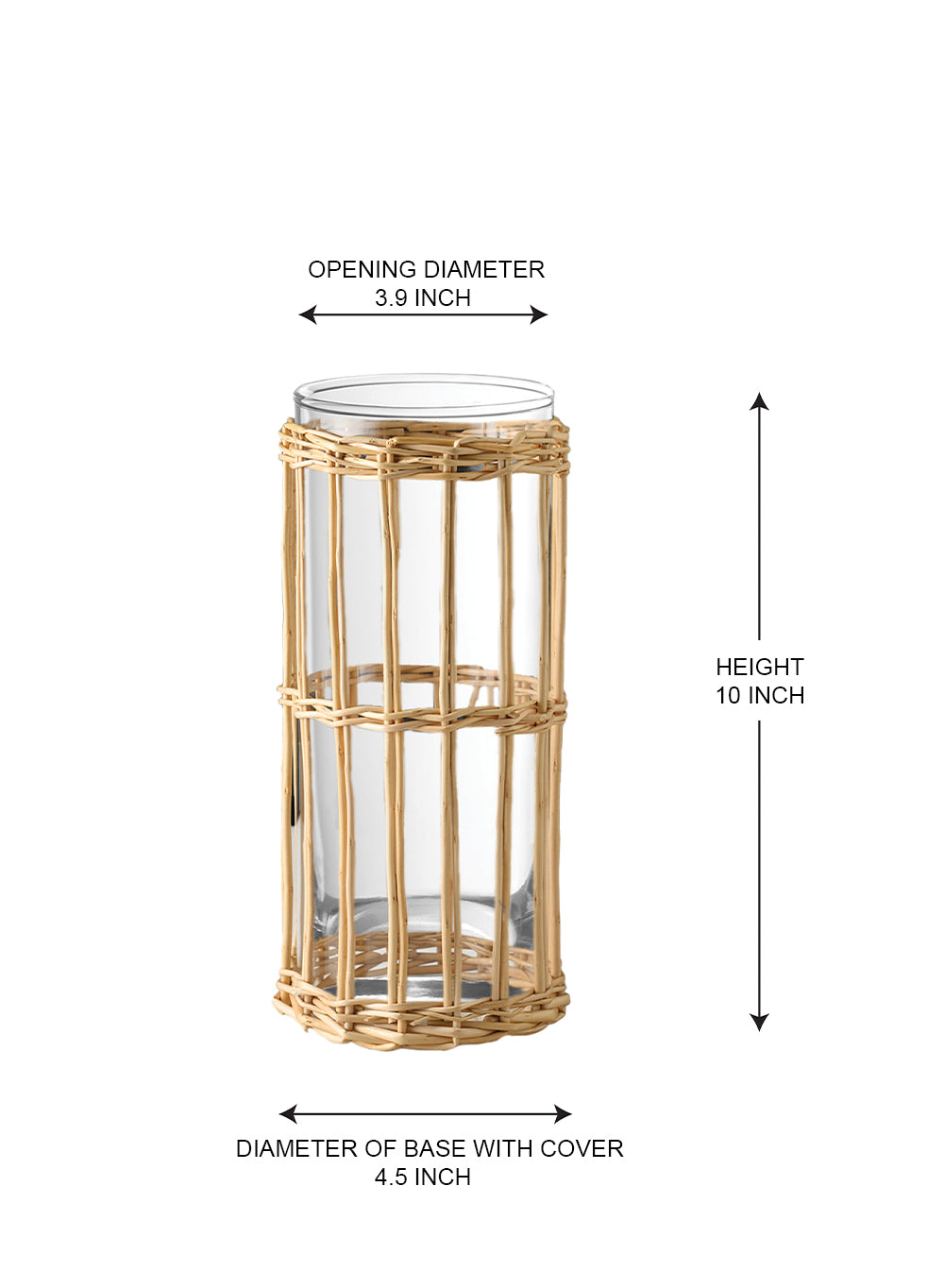 Sapa Woven Glass Hurricane in 2 Sizes, Short and Tall