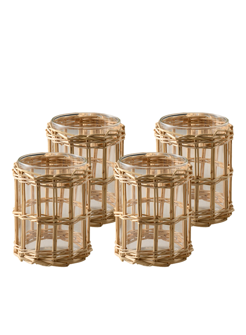 Sapa Woven Glass Hurricane in 2 Sizes, Short and Tall